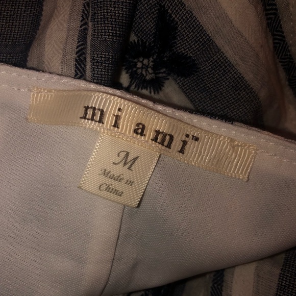 navy blue/white striped halter dress - Picture 3 of 4